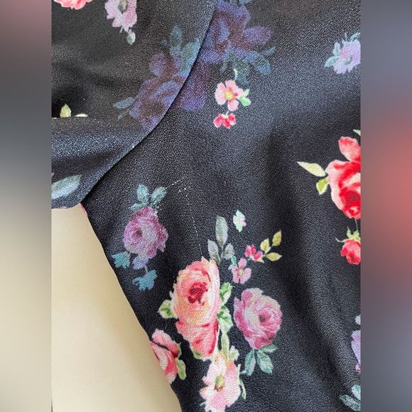 Alexia Admor Emery Navy Blue Floral Short Sleeve Shirt Dress - Picture 15 of 16